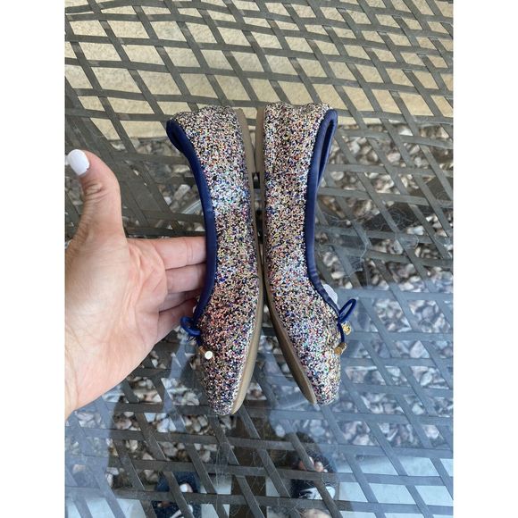 Sam Edelman Felicia Glitter Ballet Flat - Girls Size 3 - Multicolored - Picture 3 of 7